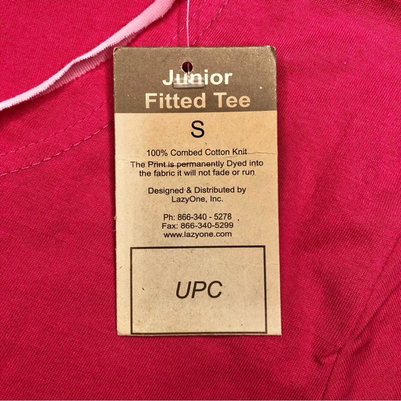 Lazy One Junior Fitted Pajama Top Pink “Chill Out” With Penguin Screen Print - Picture 3 of 3